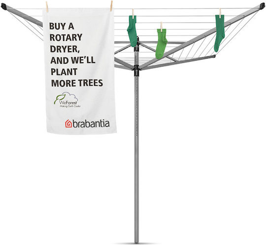 Brabantia Lift-o-matic Πτυσσόμενη Απλώστρα Δαπέδου από Μέταλλο Brabantia Lift-o-matic Πτυσσόμενη Απλώστρα Δαπέδου από Μέταλλο