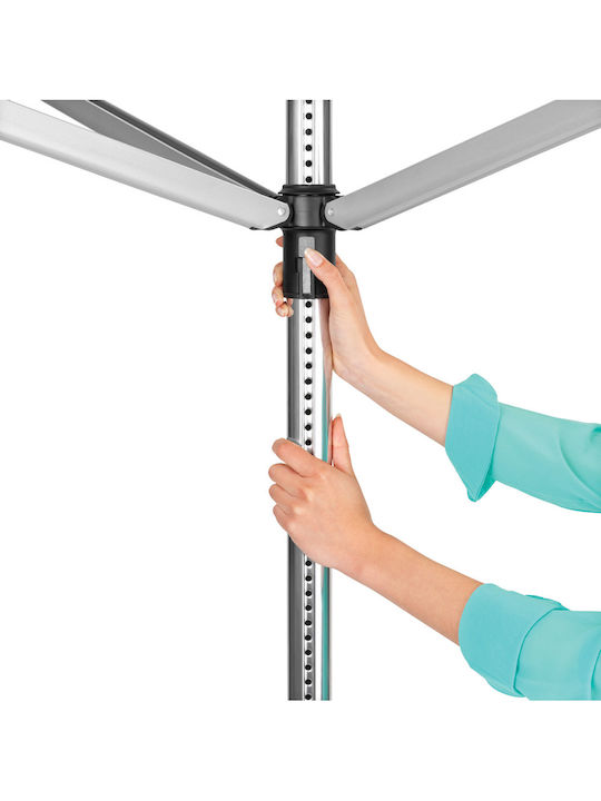 Brabantia Lift-O-Matic Folding Floor Clothes Drying Rack Made of Metal with 40m Hanging Length