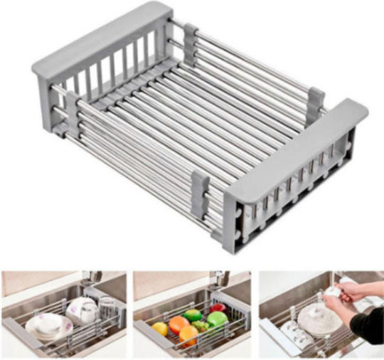 Factory Στραγγιστήρι Γούρνας Inox Γκρι 42x23x23cm