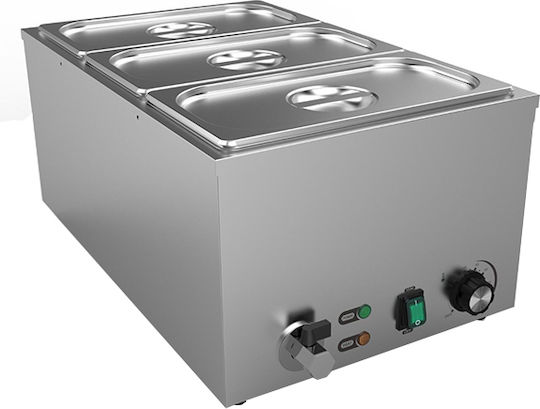 Royal Catering Bain Marie Comercial Electric 1.2kW cu Capacitate 3xGN1/3 BBM-3