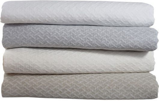 Homeline Safira Super Double Hotel Matelasse Blanket Beige 220x250cm 10pcs