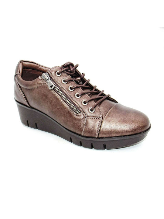 Pantofi cu platformă pentru femei VD 19-108 Bronce