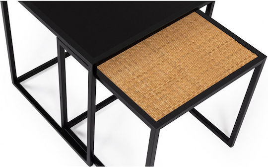 Square Zigon Set Lagos Wooden Beige 2 Pieces M45xL45xH45cm