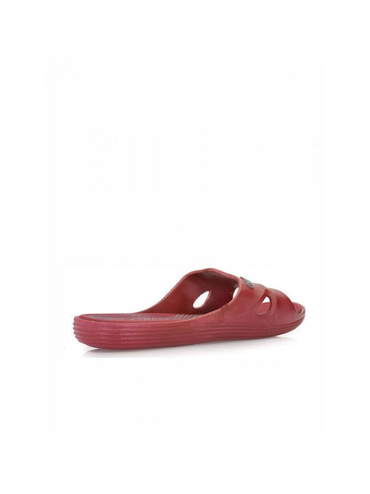 Cubanitas Frauen Flip Flops in Burgundisch Farbe