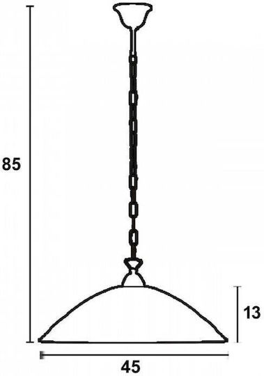 ArkoLight Κρεμαστό Φωτιστικό Καφέ με Ντουί E27 45x134x45εκ.