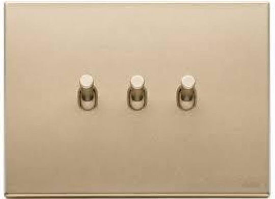 Vimar Eikon Knopf Rolltor in Gold Farbe 22008.88