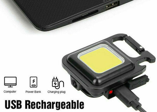 Επαναφορτιζόμενος Φακός Μπρελόκ LED IPX4 με Μέγιστη Φωτεινότητα 800lm