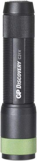 GP Batteries Flashlight LED IPX4 with Maximum Brightness 100lm Black