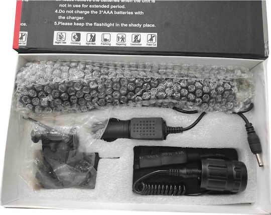 Flashlight LED IP65 with Maximum Brightness 2000lm Zoom Stile Power