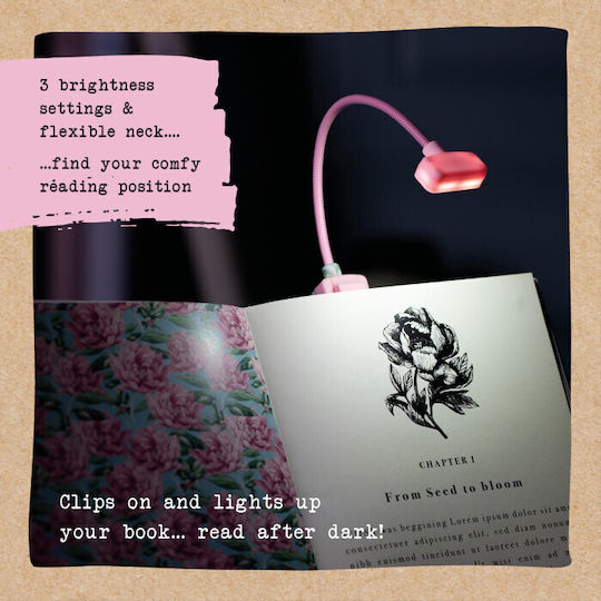 IF Book Light LED with Clip Pink