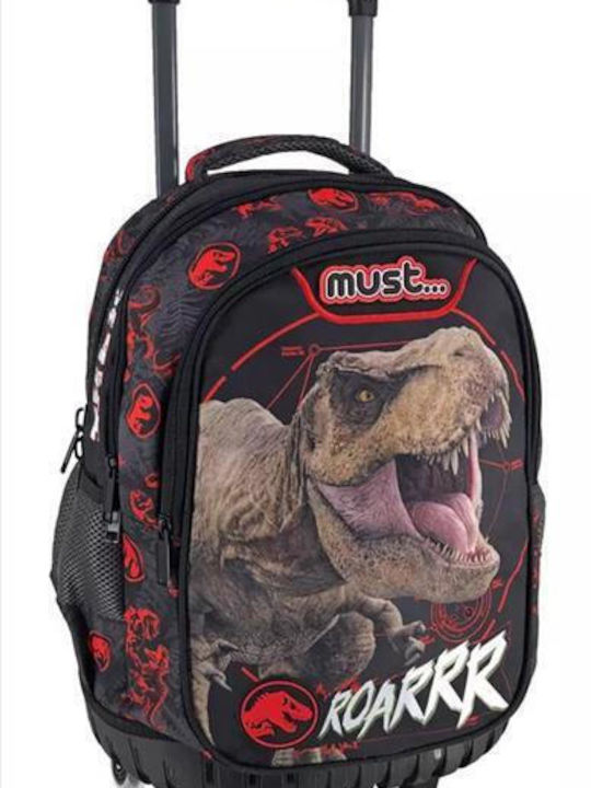 Must Jurassic Trex Roarrr School Bag Trolley Elementary, Elementary Multicolored