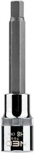 Neo Tools Allen Bit Socket H7 1/2" Long Long Walnut with Allen Head and Socket 1/2'' H7x100mm