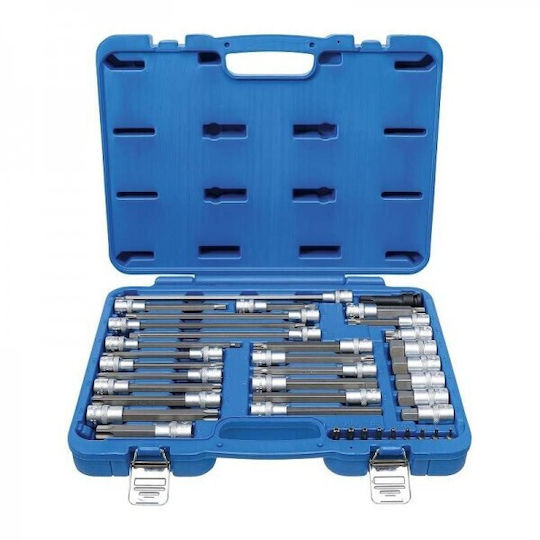 BGS Technic Καρυδάκια με Μύτες Ribe, Torx, Spline και Καρέ Υποδοχής 1/2'' Σετ 38τμχ
