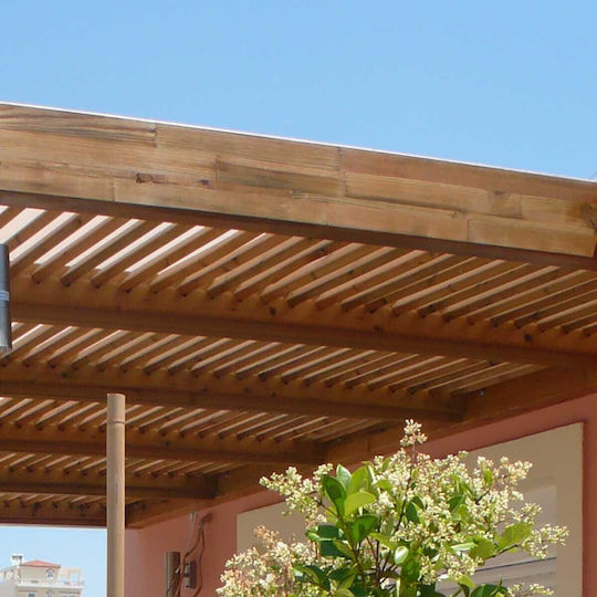 Πέργκολα Κήπου από Ξύλο με Οροφή 300x300cm