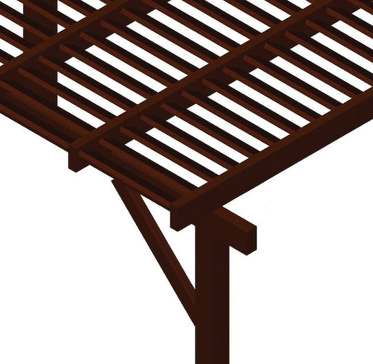 Garden Pergola from Wood with Ceiling 400x400cm