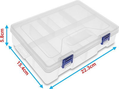 Organizator pentru Compartimentul de Unelte 8 Locuri Transparentă 22.3x15.4x5.8cm.