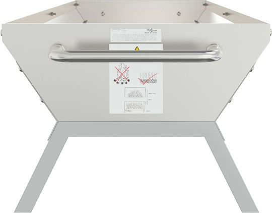 vidaXL Ανοξείδωτη Ψησταριά Κάρβουνου 158x42εκ.