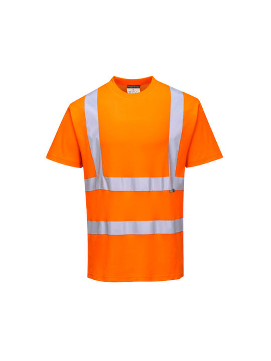 Portwest T-Shirt Εργασίας Κίτρινο με Ανακλαστικές Ταινίες