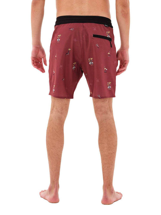 Emerson Men's Swimwear Shorts Brown with Patterns