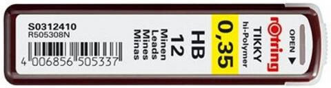 Rotring 12 Συσκευασίες x 12 Μύτες Μολυβιού Tikky Πάχους 0.35mm Τύπου HB