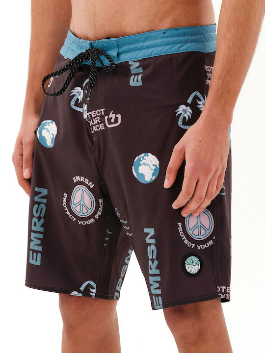 Men's Swimwear Shorts Off-Black with Patterns
