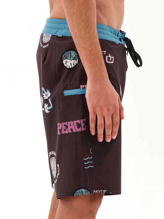 Men's Swimwear Shorts Off-Black with Patterns