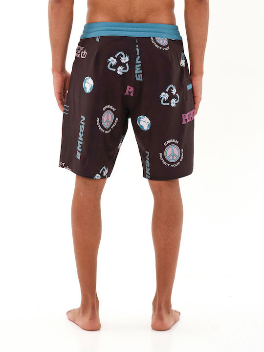 Men's Swimwear Shorts Off-Black with Patterns