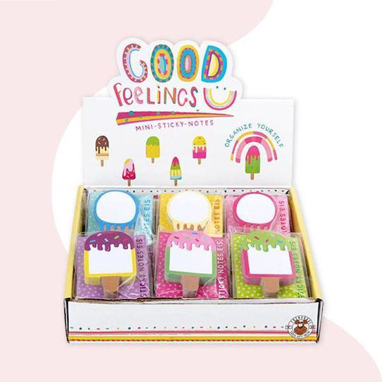 Trend Haus Листчета За Бележки 80 Листа 6x6бр Feelings Mini Sticky (Различни цветове)