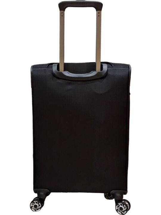 Mcan Valiză de Călătorie de Cabină Dura Neagră cu 4 Roți Înălțime 55cm