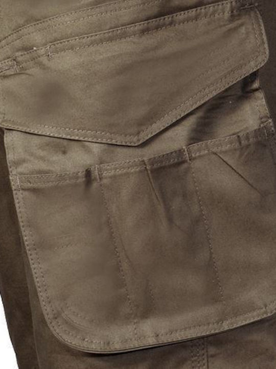 Cofra Comoros Work Shorts Khaki made of Cotton