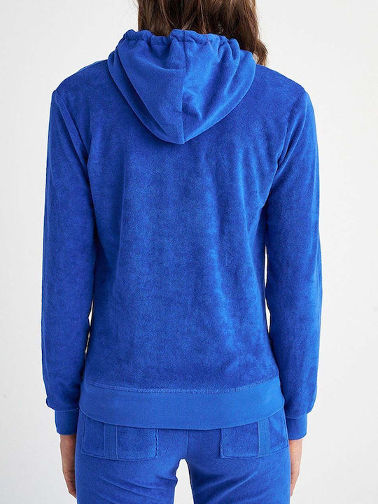 SugarFree 23813003 Women's Hooded Cardigan Blue