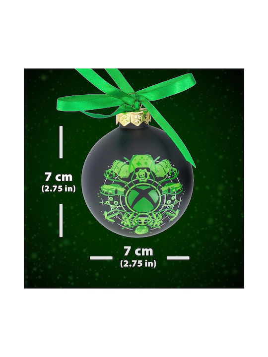 Paladone Xbox Glass Christmas Ornaments Weihnachtshänger Kugel Ornament Glas Grün Set 4Stück