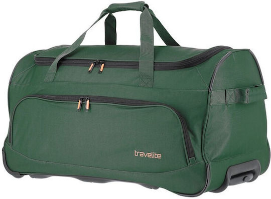 Travelite Basics Reisetasche 89Es Grün mit Rädern Stoff L71xB36xH31cm