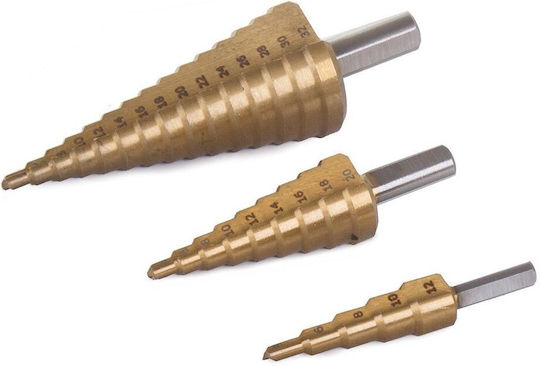 Set 3 Burghie Conice Din Titan Pentru Metal