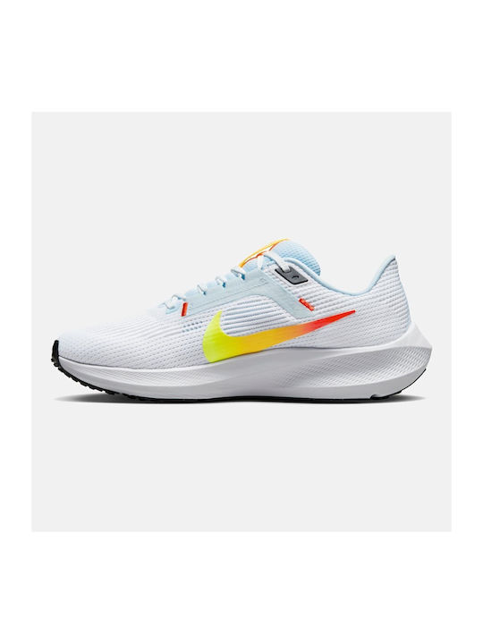 Air Zoom Pegasus 40 Sport Shoes Running White / Blue Tint / Laser Orange / Picante Red