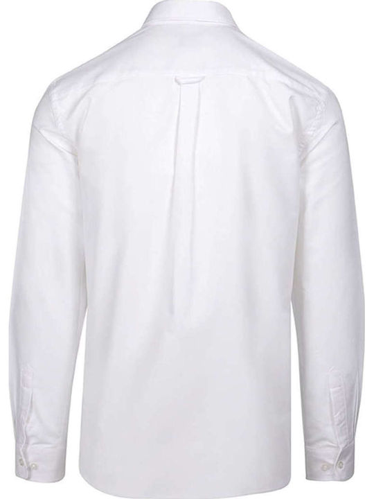 Anton Oxford Long-sleeved Cotton Shirt White