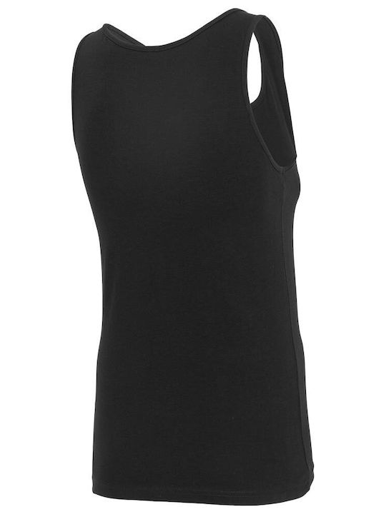 4F Women's Athletic Cotton Blouse Sleeveless Black