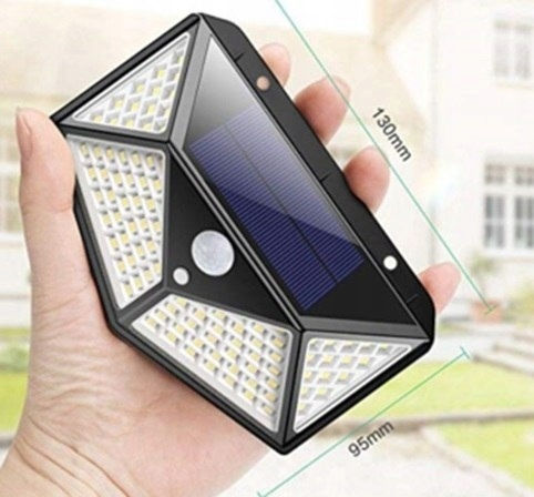Montat pe perete Lampă Solară cu Senzor de Mișcare și Fotocelulă 13.5bucx9.6bucx5buccm