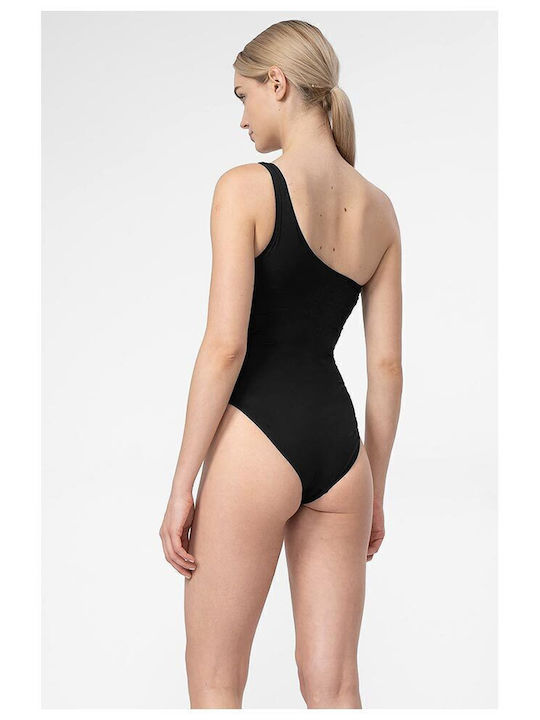 One-Piece Swimsuit with One Shoulder Black