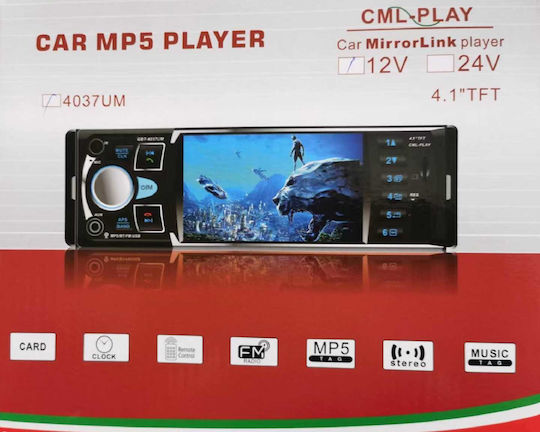 Media Player 4037 Radio Auto (1 DIN) (Bluetooth/USB)