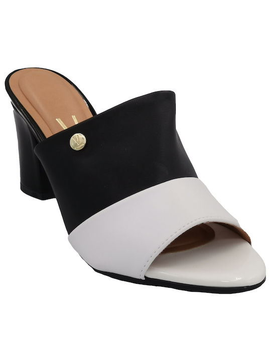 Vizzano Mules In Black and White (6262-00)