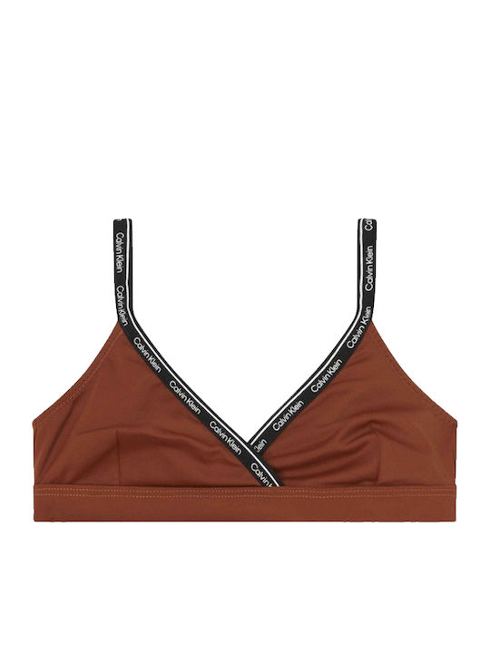 Calvin Klein Παιδικό Μαγιό Μπικίνι Καφέ Calvin Klein Παιδικό Μαγιό Μπικίνι Καφέ