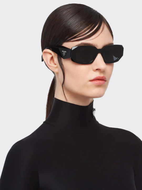 Prada Unisex Γυαλιά Ηλίου με Μαύρο Κοκκάλινο Σκελετό και Γκρι Φακό PR06YS 09Q5S0