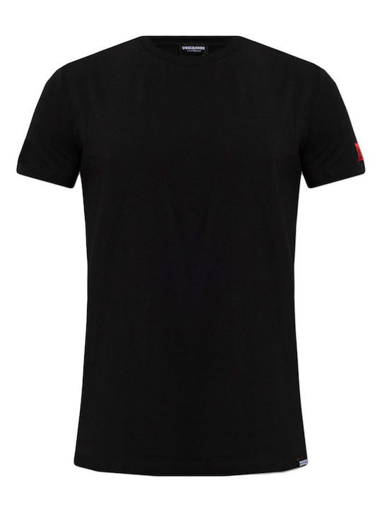 D9M204480 Men's Undershirt Short-sleeved in Black Color
