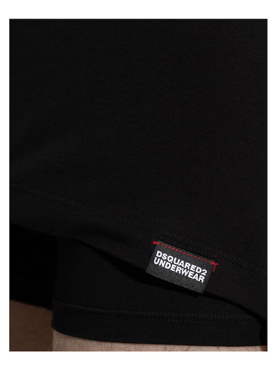 D9M204480 Men's Undershirt Short-sleeved in Black Color