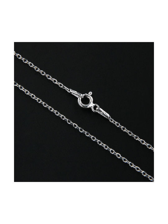 Silver platinum plated neck chain Greca 925 (45cm).