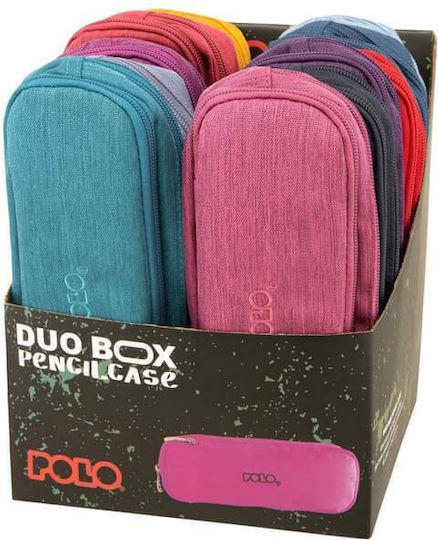 Polo Duo Box Jean Pencil Case with 2 Compartments Green