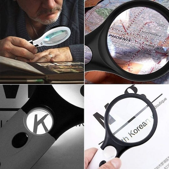 Magnifying Lense with Light 90mm 3 Led 1pcs