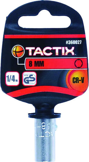 Tactix Socket Hex with Square Drive 1/4" Diameter 6mm