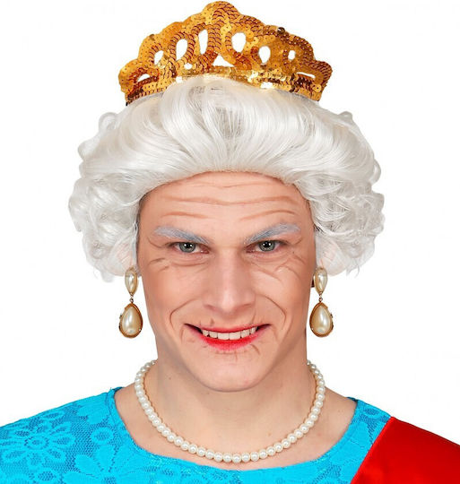 Queen Carnival Wig Straight White